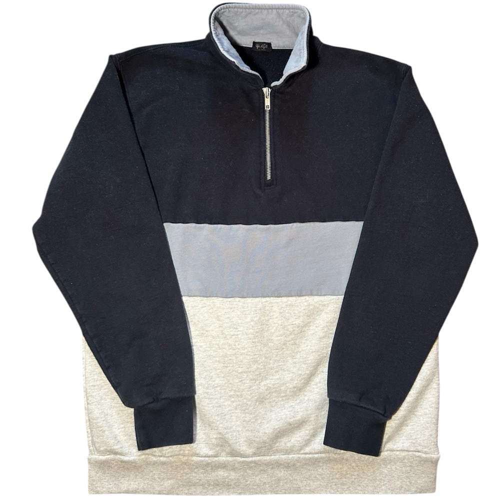 John Galt California Blue Quarter Zip Pullover Sweatshirt Brandy Size Small